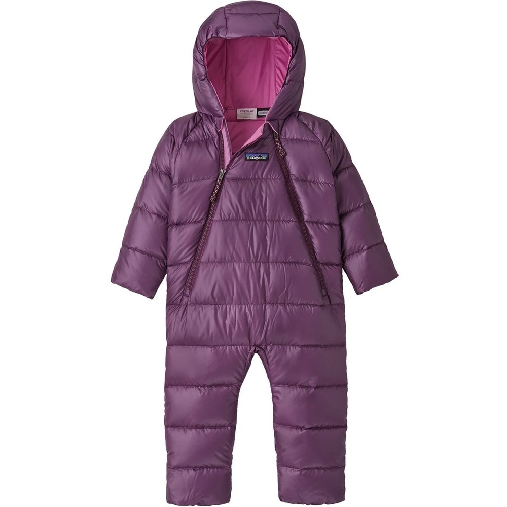 NWT Patagonia Hi Loft Down Sweater Purple Baby Snowsuit Bunting 6-12M